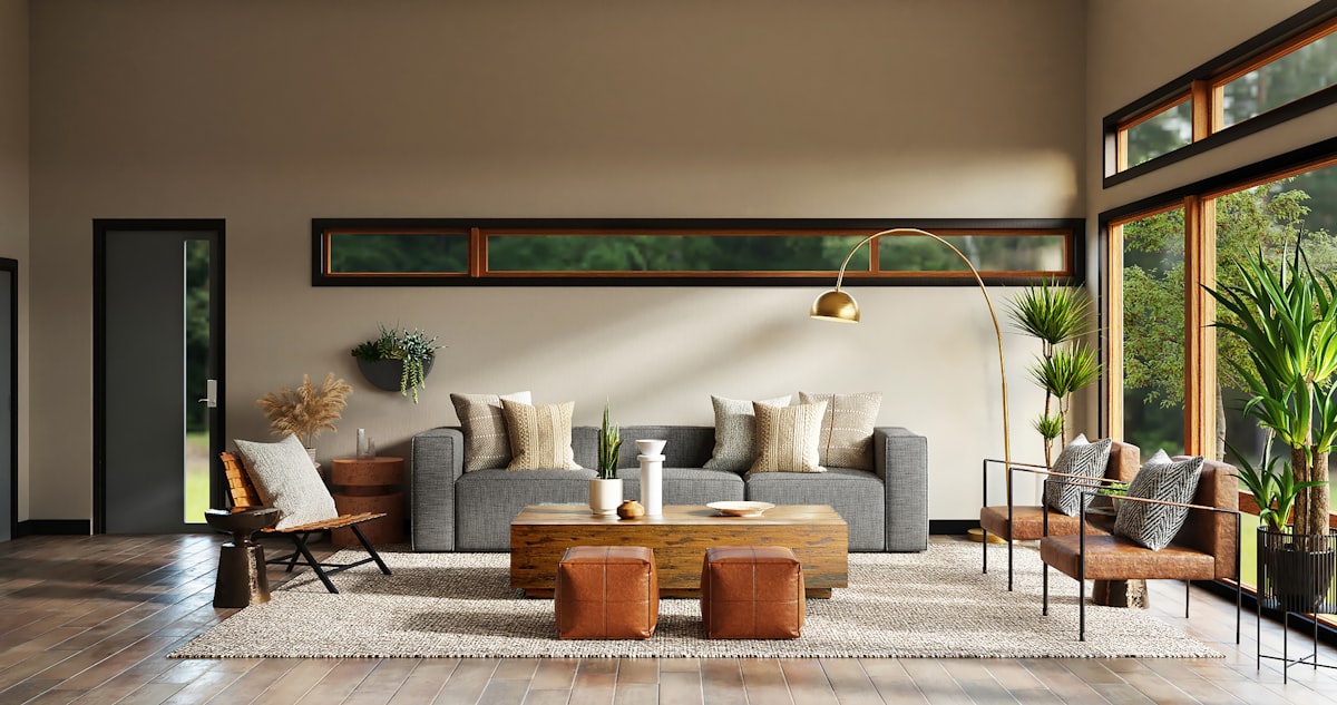 Interior luminoso com luz natural — cuidado doméstico Governancias